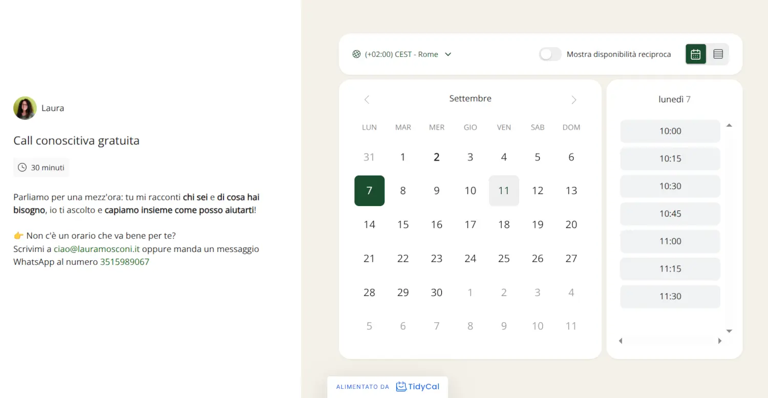 Vendere consulenze online - Sistema di prenotazione automatica